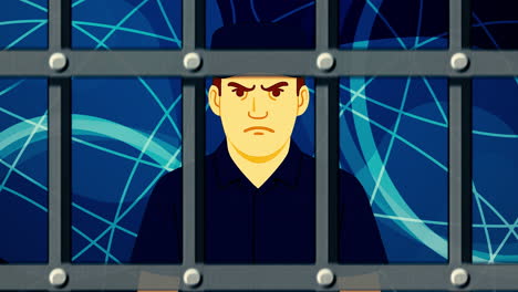 guard behind bars
