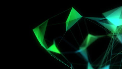 formas geométricas multicolores contra un fondo negro