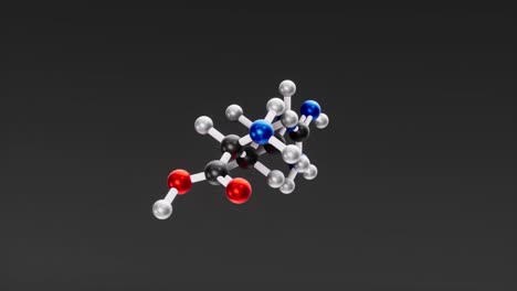 fórmula química estructural de la molécula de arginina.
