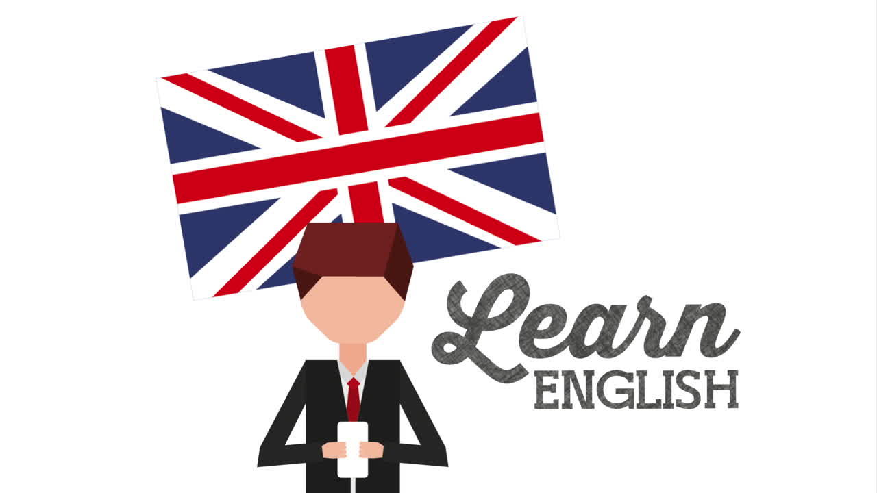 hombre con personaje aprende animación en inglés