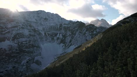 hiking through the julian alps in the triglav national park in slovenia