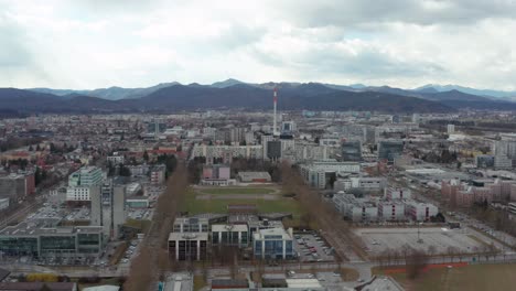 Ciudad-De-Ljubljana-En-Un-Día-Nublado-De-Otoño