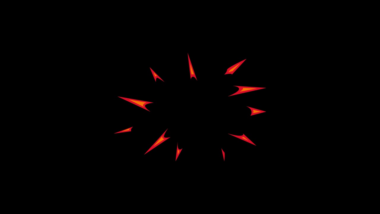 Dynamiske tegneserieudbrud og eksplosioner animation