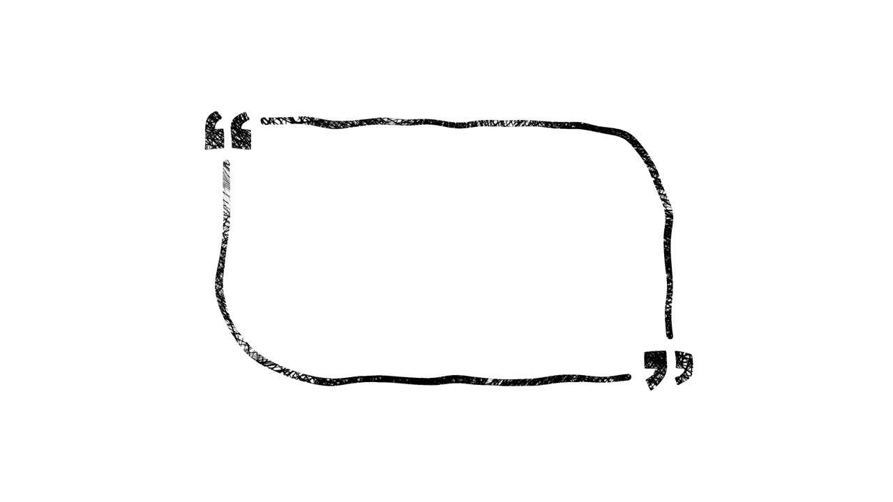 검은색과 색의 손으로 그린 스케치 스피치 인용 거품.