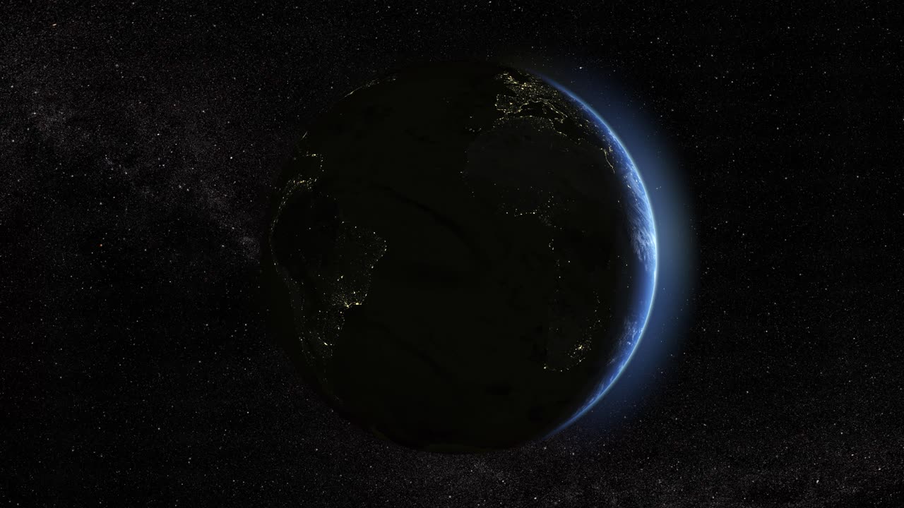 宇宙から見た夜の地球