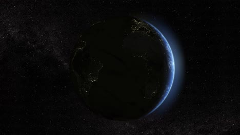 earth at night from space