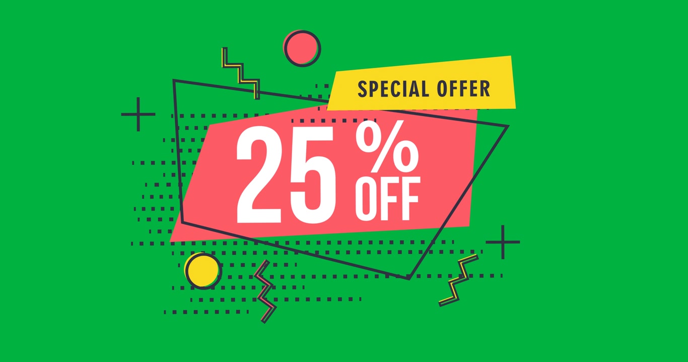 Offerta speciale: banner di saldi retrò
