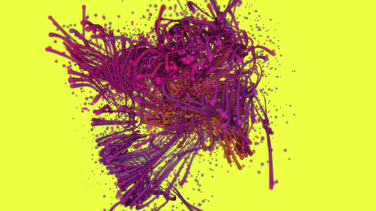 explosión de pintura abstractamente colorida