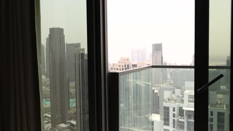 panoramic view of dubai's skyscrapers and burj khalifa