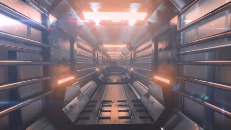 animación de puntos de luz sobre el túnel digital