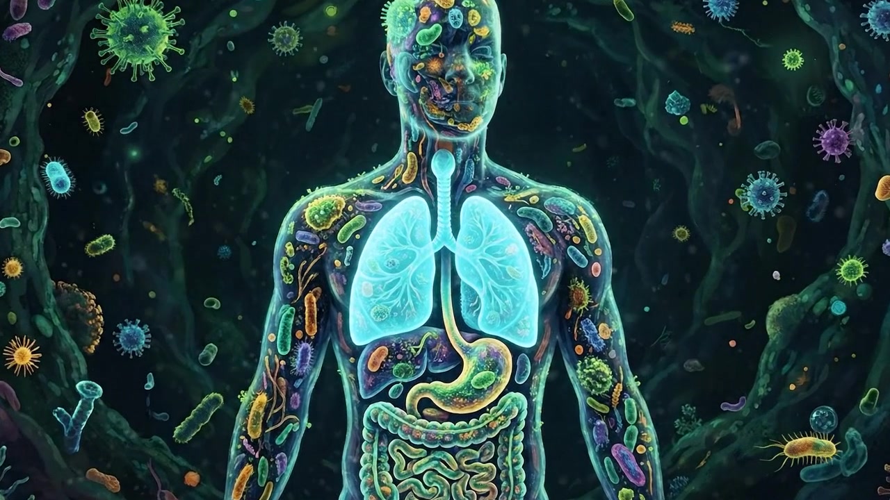 Visualización abstracta de la anatomía del cuerpo humano