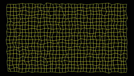 abstract yellow grid pattern on black background