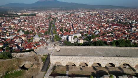 stone walls of ancient castle of prizren