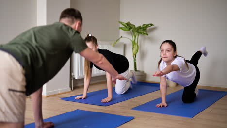 people practising yoga