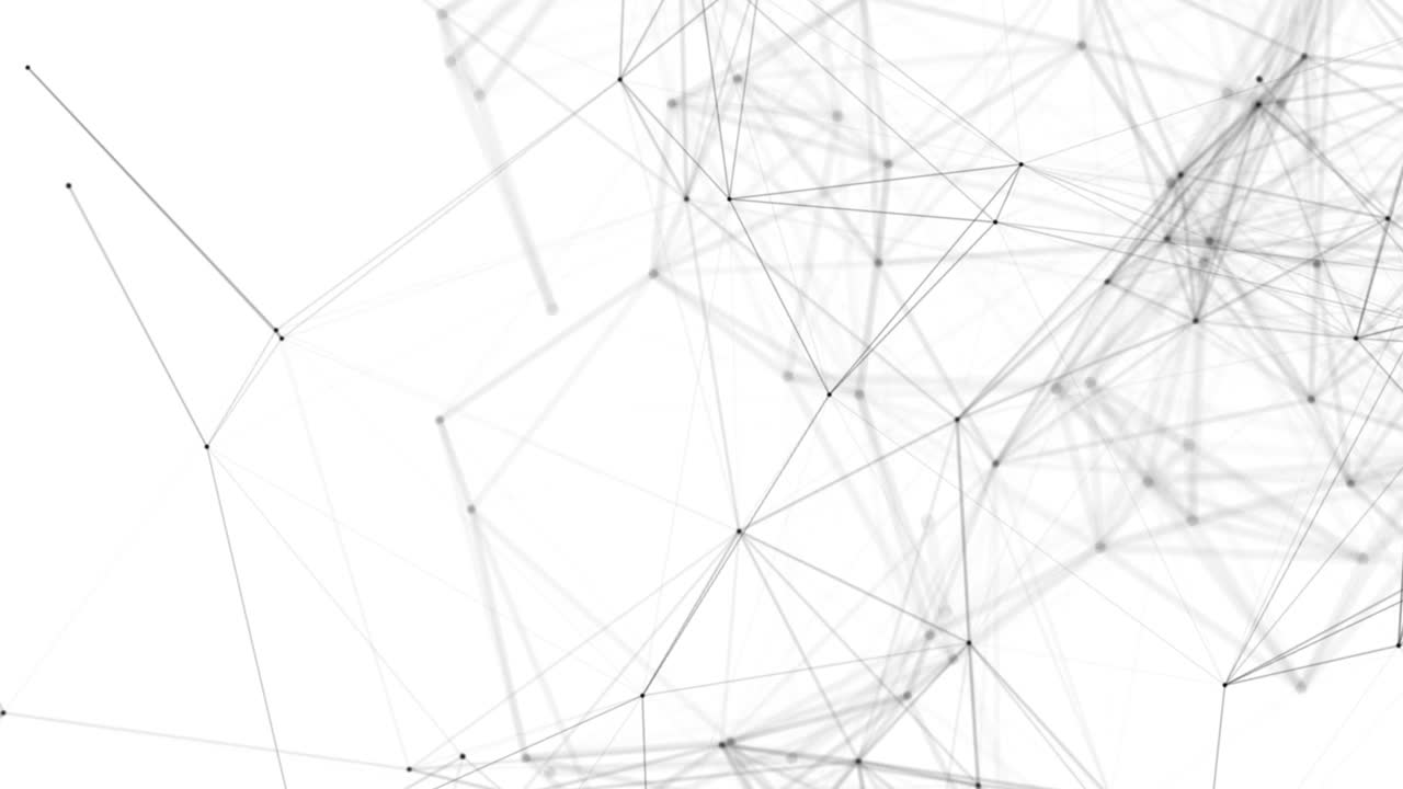 Plexus fantasy abstract technology. Abstract geometric background with moving lines, dots and triangles. Science. Medicine and technology. Loop animations