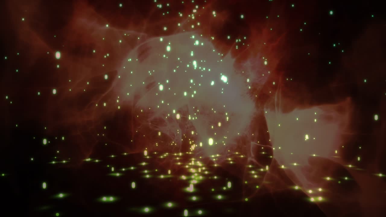 Animazione di una stella cadente e neve che cade su uno sfondo