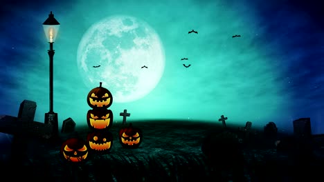 halloween, głowa dyni, jack lantern, przerażająca noc, pętla