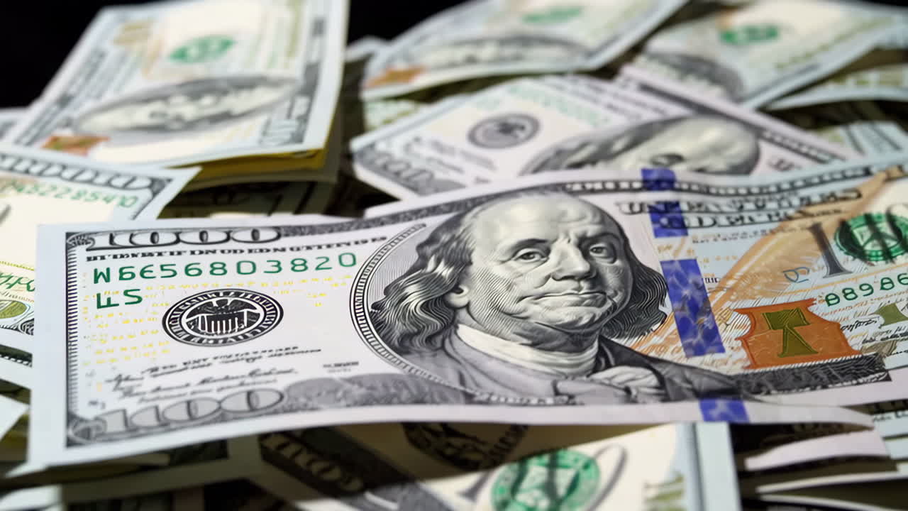 una pila de billetes de 100 dólares