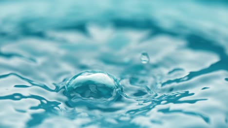 drop close-up of water falls in a super slow motion.