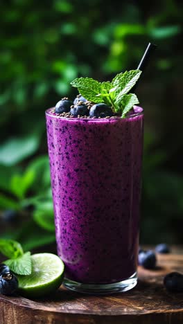 purple blueberry smoothie