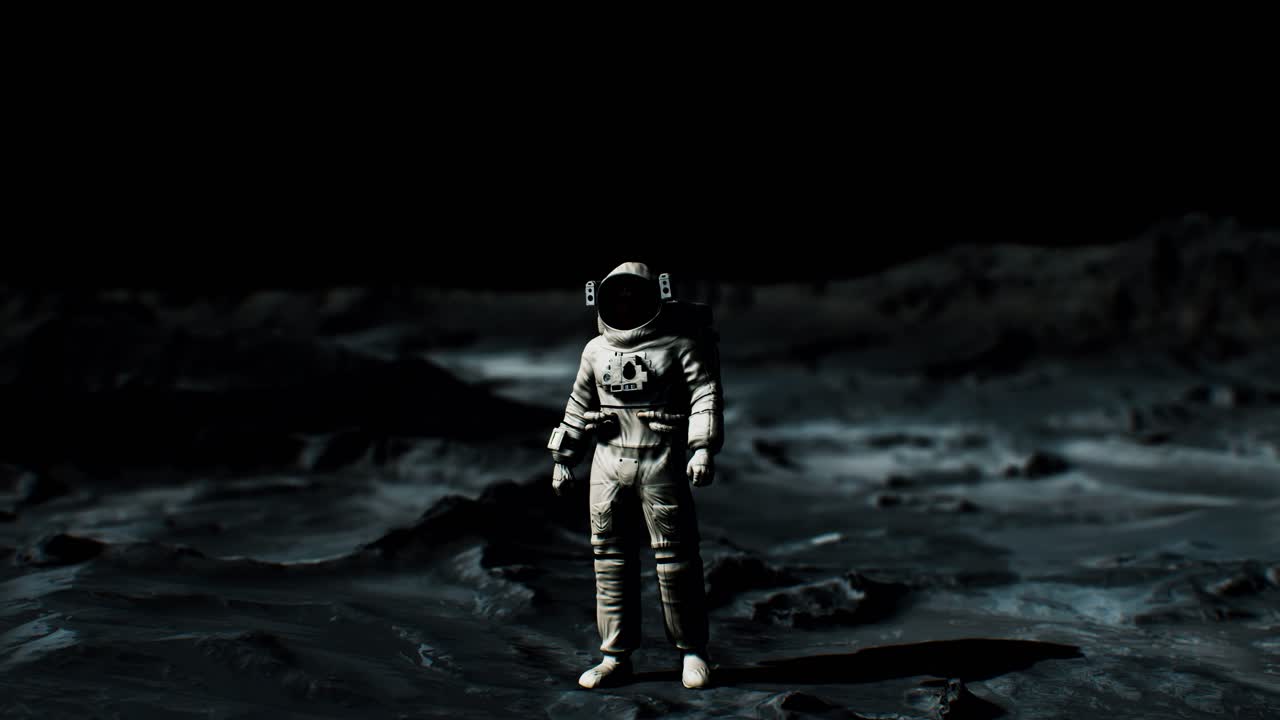 astronauta en una misión de aterrizaje lunar. elementos de esta imagen proporcionados por la nasa