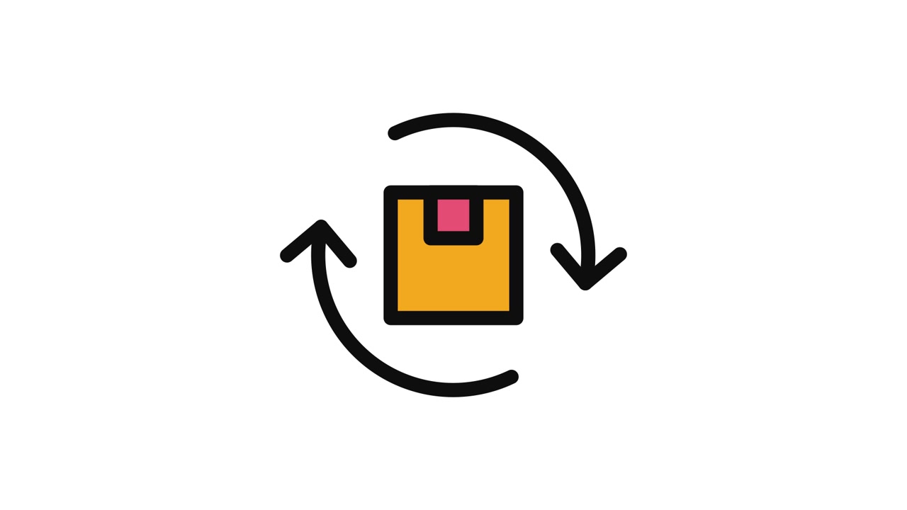 Animated Icon of Package Return and Exchange