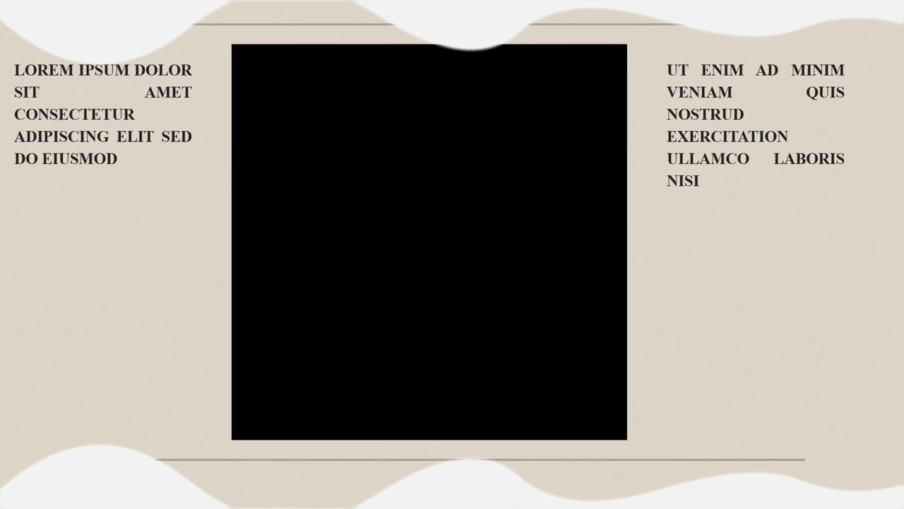 Minimalist Graphic Template with Placeholder Text and Central Frame