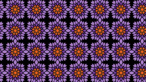 a colorful seamless pattern slide animation of consisting of geometrical figures and flower