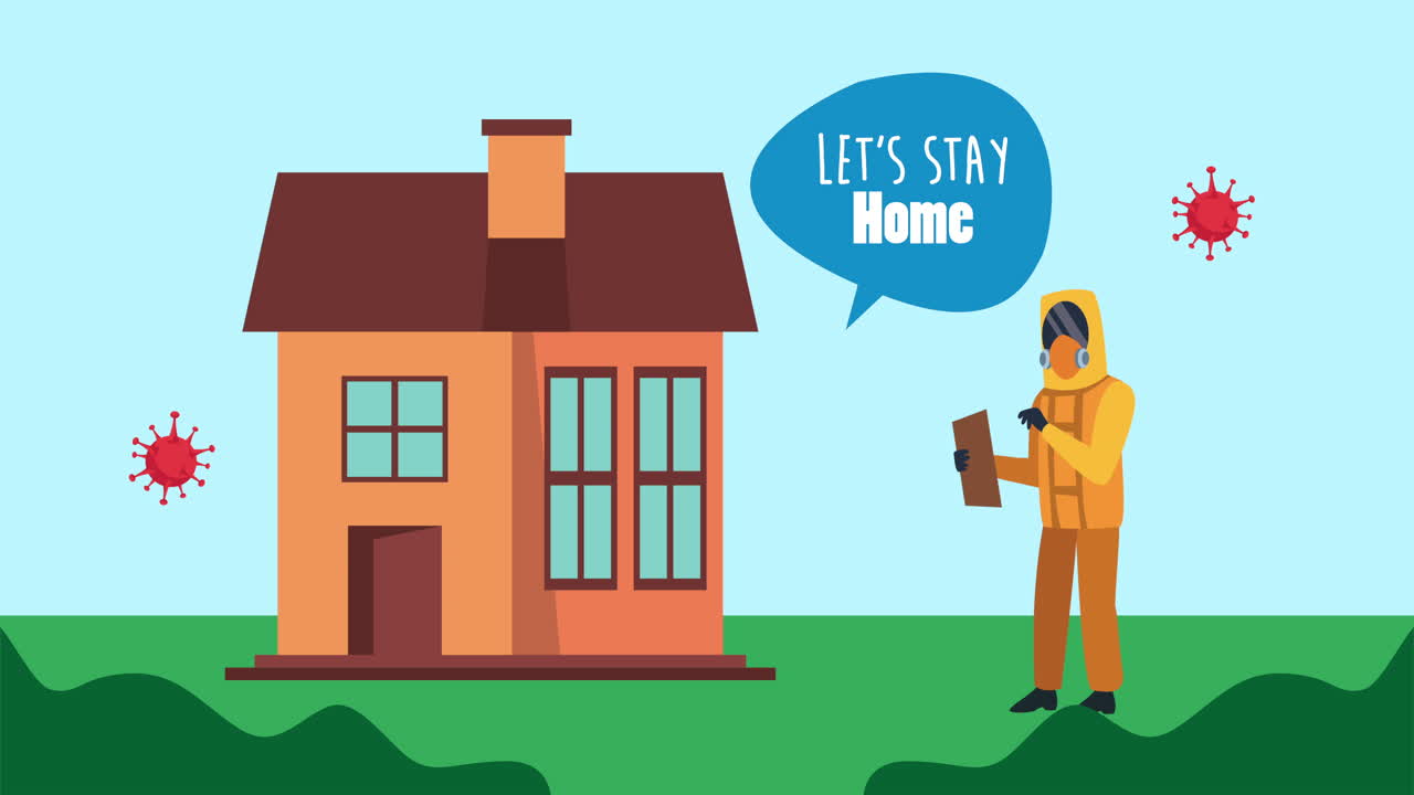 집에 머물러 메시지 야외 집