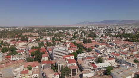 aerial 4k nicosia old town in north cyprus