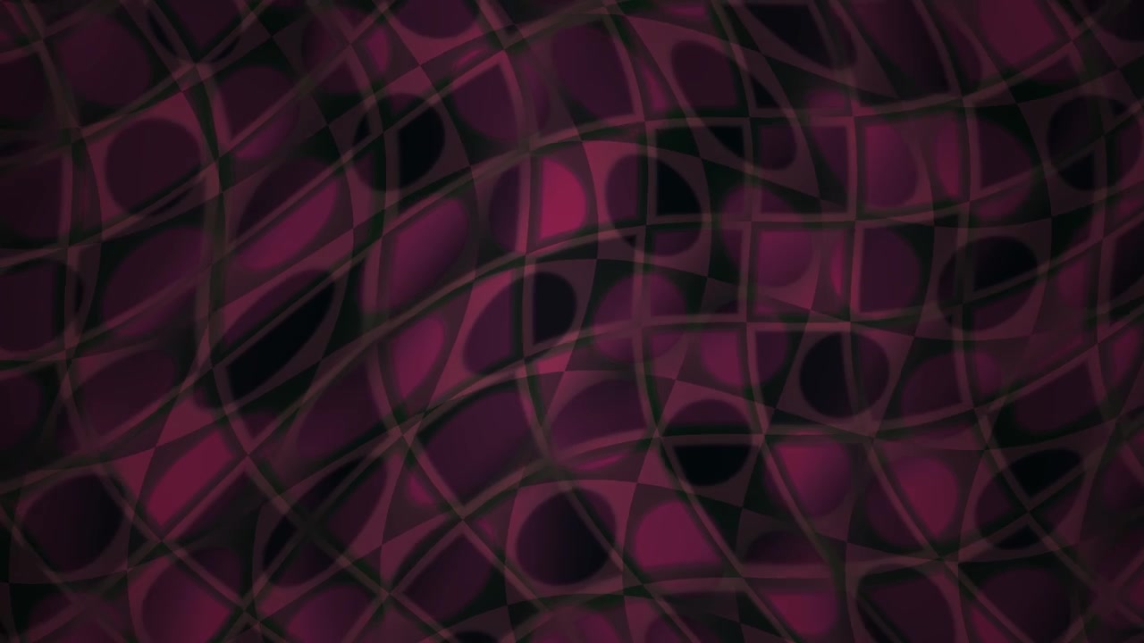 Dynamic Abstract Grid Pattern with Warping Magenta and Black Shapes