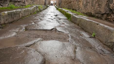 ruins of famous pompeii city, italy