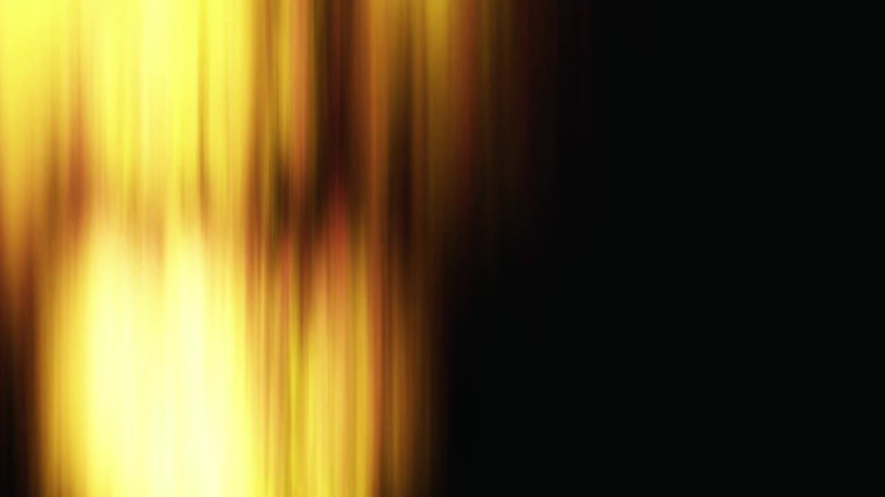 luz del norte amarilla brillante sobre fondo negro. animación y efectos
