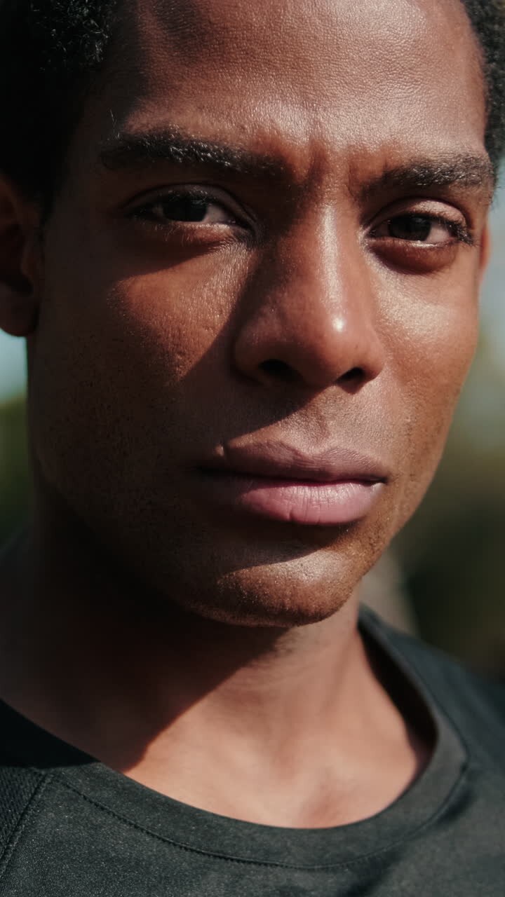 Portrait of Determined Athlete Taking a Break