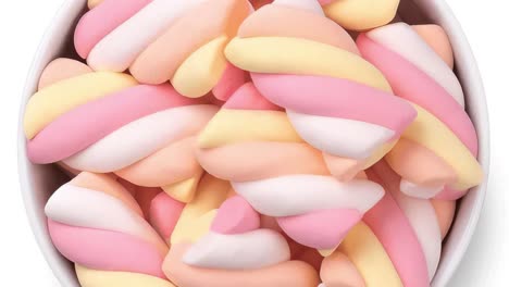 dulces de malvaviscos coloridos. fondo de alimentos poco saludables