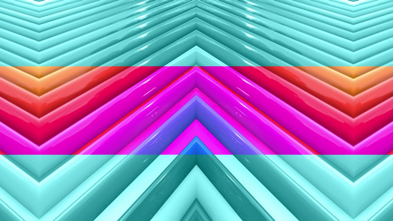 las rayas multicolores del arco iris se mueven cíclicamente.