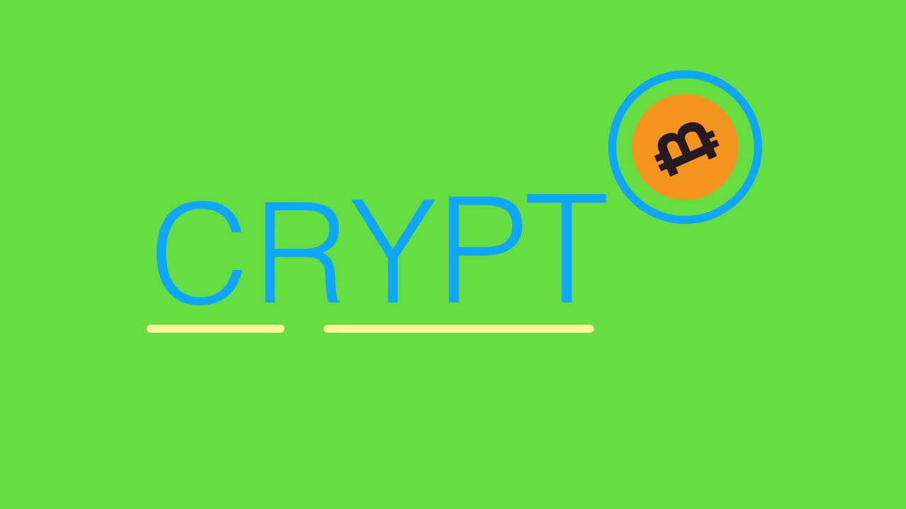 크립토 녹색 배경 디자인의 4k 비디오