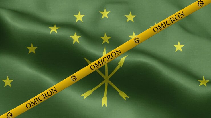Omikron-varianten og forbudsstribe på Adygeas flag