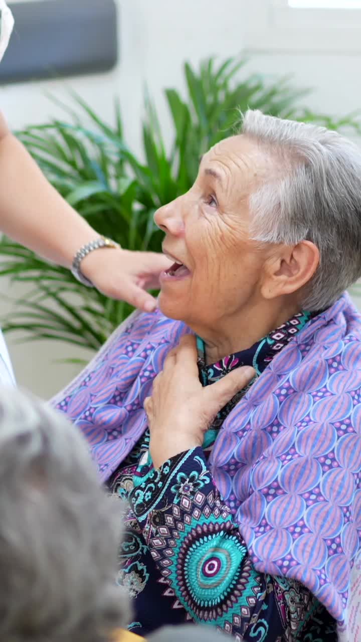 Elderly Woman Receiving Care