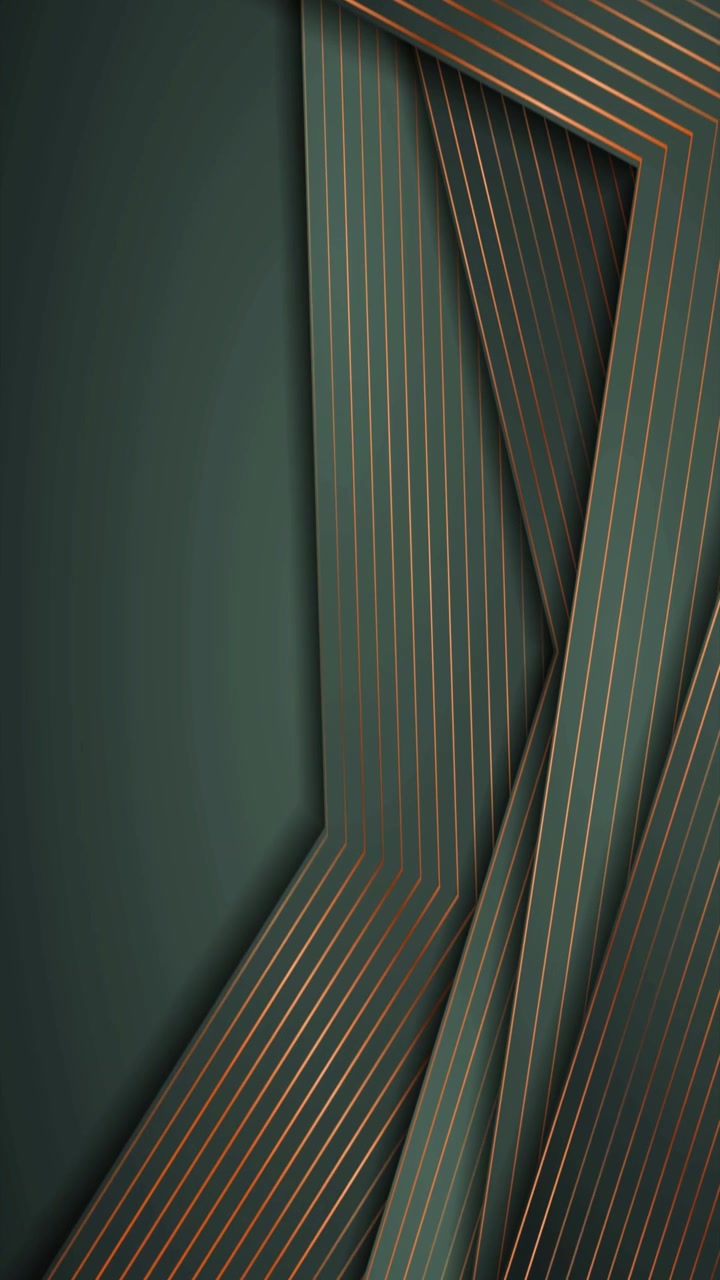 Abstract Green and Gold Geometric Lines Background