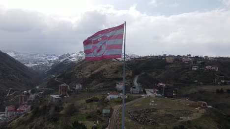 Football-Flag-Of-Peak-Aerial-View