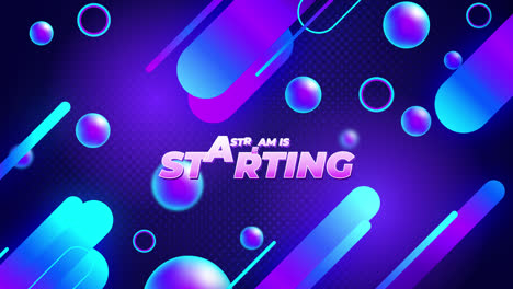 abstract neon stream starting banner