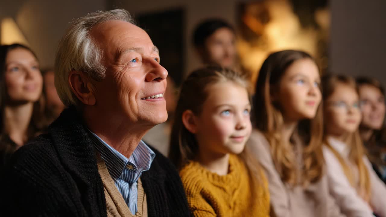 Family Watching a Show