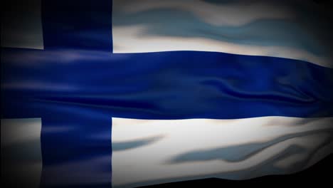 animation finland flag is waving seamless loop. finland flag waving in the wind. realistic 4k national flag of finland closeup.