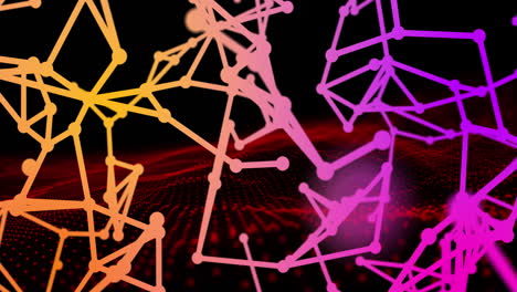 animazione di punti e forme su sfondo nero