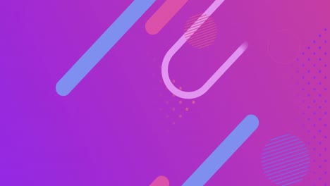 animación de formas en movimiento sobre fondo púrpura