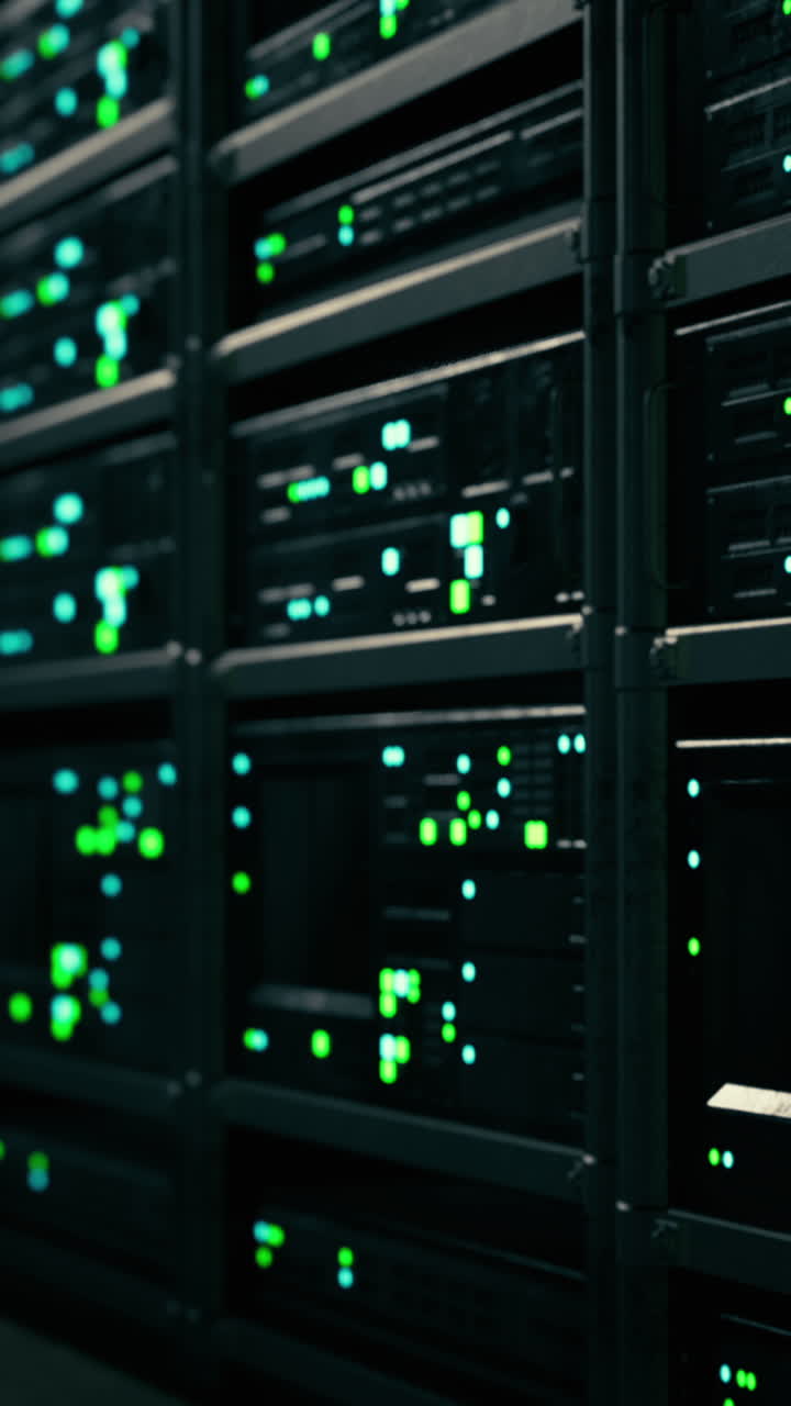 filas de servidores en un centro de datos