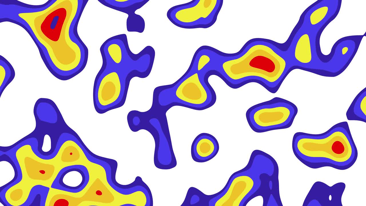 animación abstracta de formas orgánicas coloridas que se mueven sobre un fondo blanco. fondo animado de bucle sin costuras, papel tapiz.