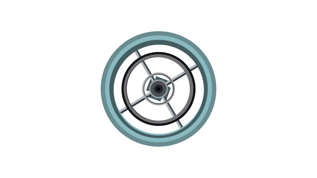 Animated Concentric Circles and Crosshairs Expanding and Contracting