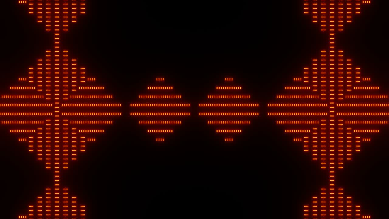 Pulsating pixel squares of abstract background